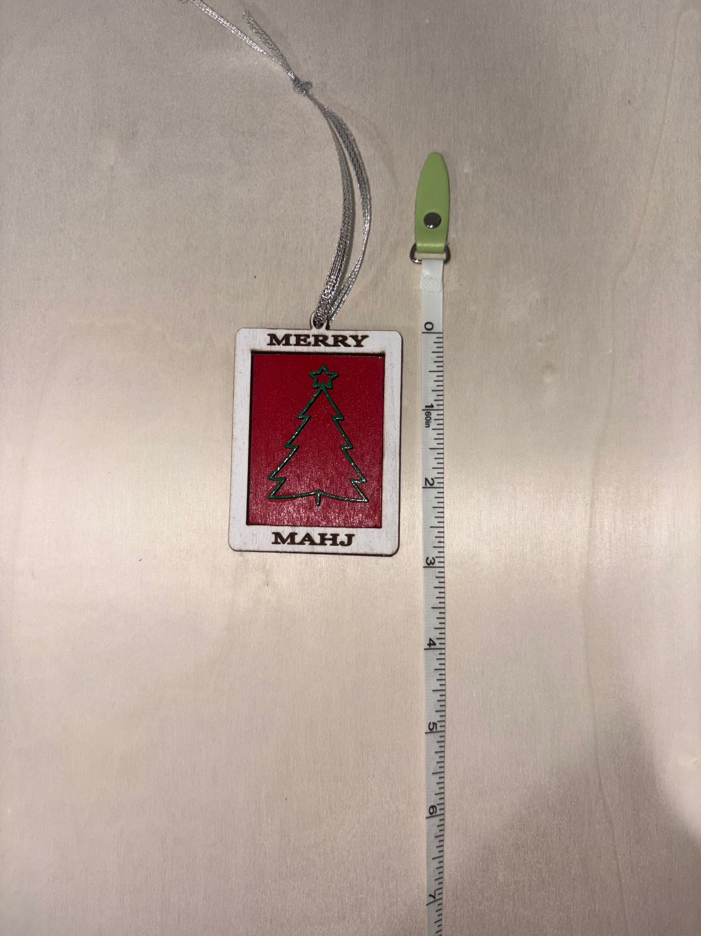 Custom Mahjong Tile Wooden Ornament