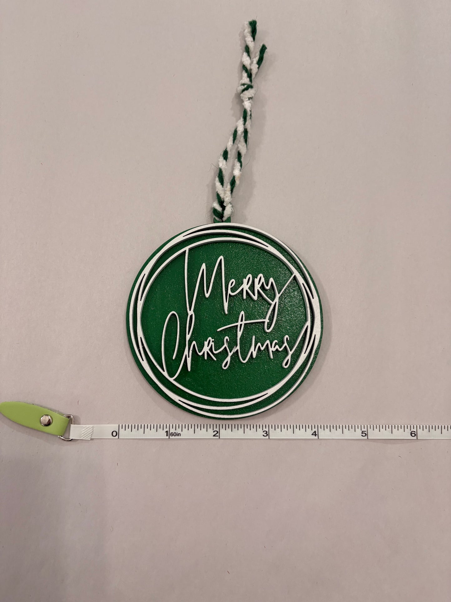 Merry Christmas Wooden Ornament