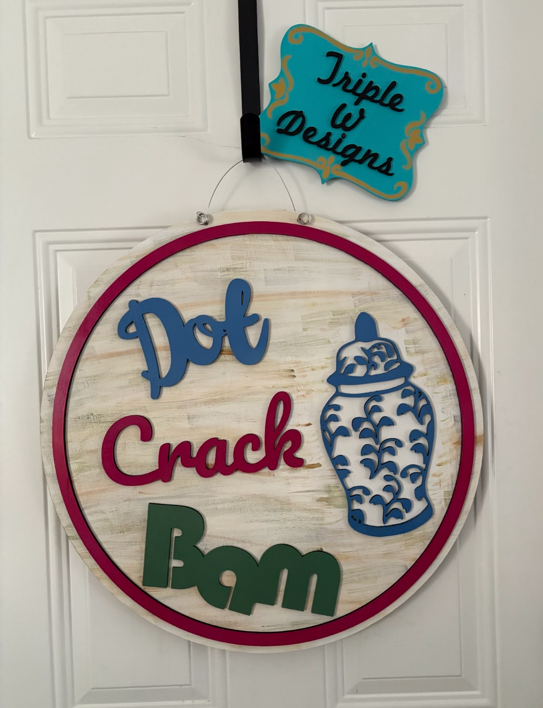 Dot Crack Bam 22” Door Hanger
