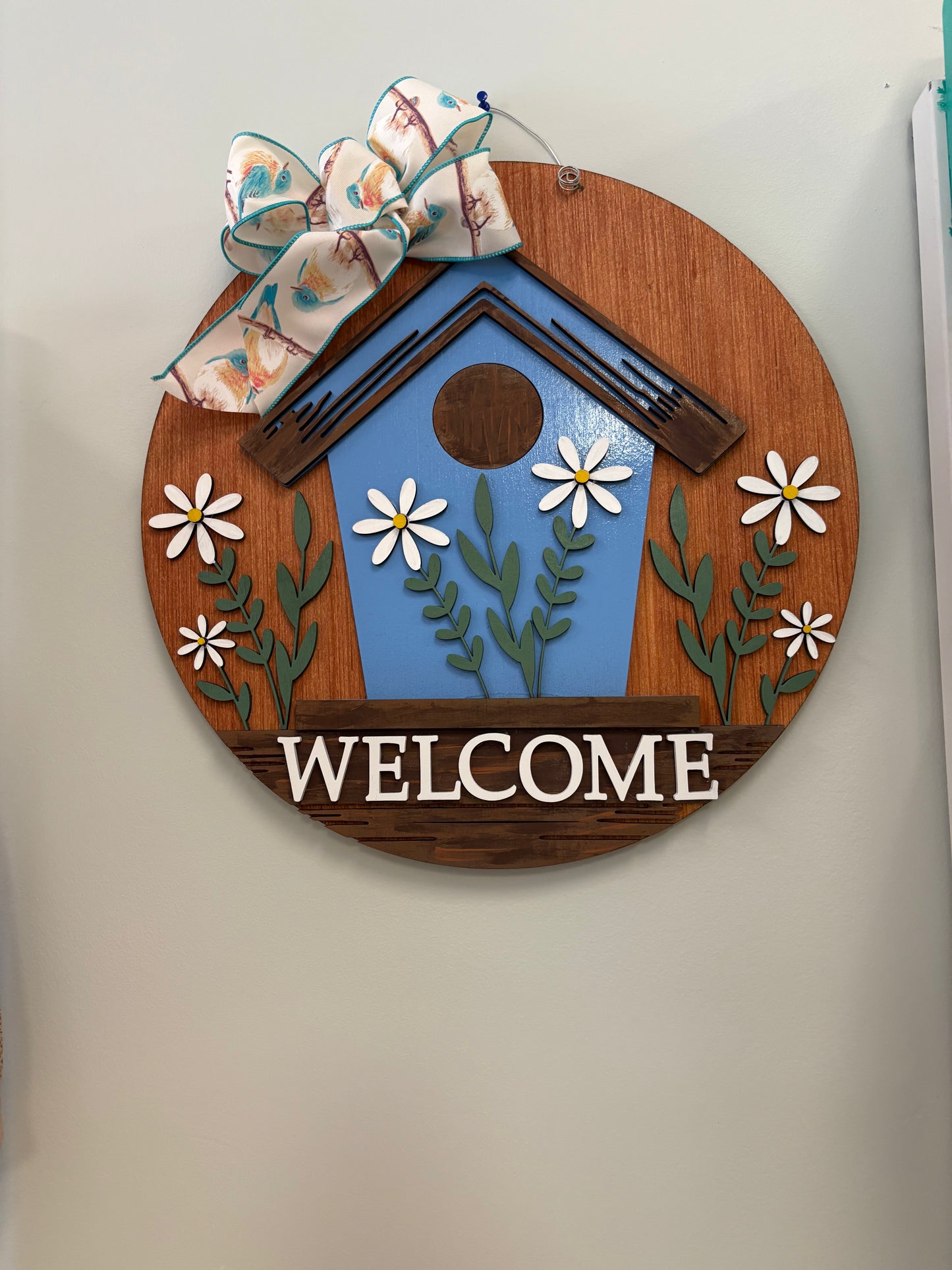 Birdhouse Welcome Door Hanger