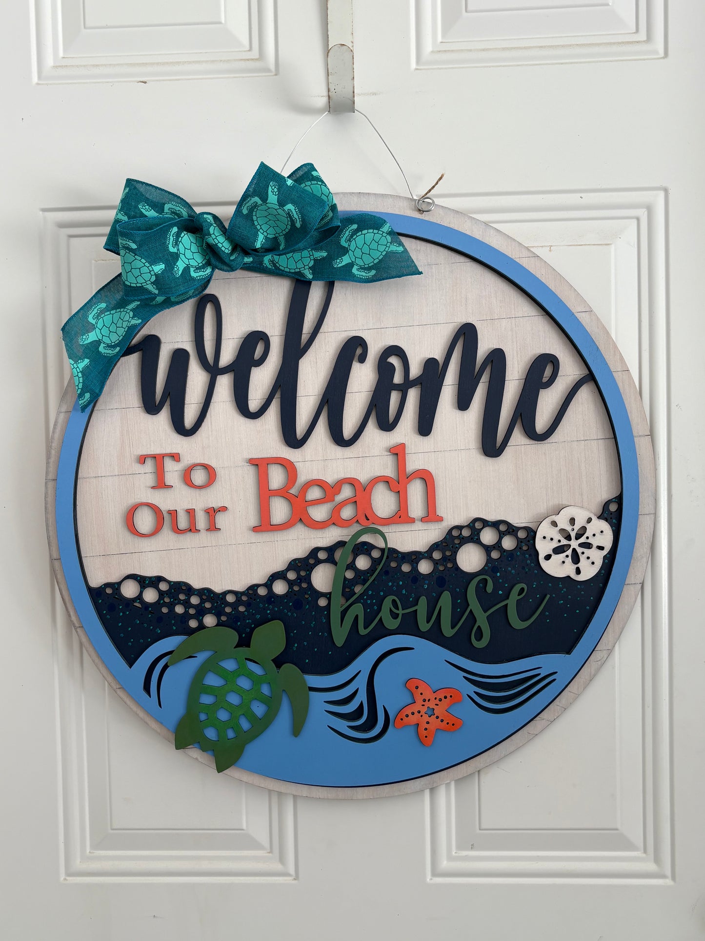 Welcome to the Beach House Door Hanger